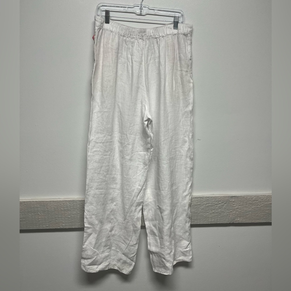 NWT Rachel Zoe White Linen Pants L - Picture 6 of 6